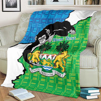 Personalised Sierra Leone Blanket Chimpanzee With Coat Of Arms