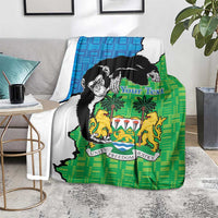 Personalised Sierra Leone Blanket Chimpanzee With Coat Of Arms