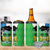 Personalised Sierra Leone 4 in 1 Can Cooler Tumbler Chimpanzee With Coat Of Arms - Wonder Print Shop