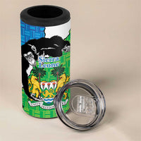 Personalised Sierra Leone 4 in 1 Can Cooler Tumbler Chimpanzee With Coat Of Arms - Wonder Print Shop