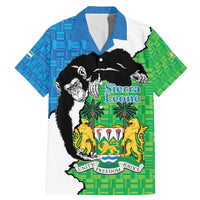 Personalised Sierra Leone Family Matching Mermaid Dress and Hawaiian Shirt Chimpanzee With Coat Of Arms - Wonder Print Shop