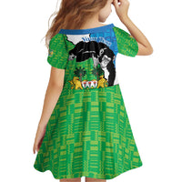 Personalised Sierra Leone Family Matching Off Shoulder Maxi Dress and Hawaiian Shirt Chimpanzee With Coat Of Arms - Wonder Print Shop