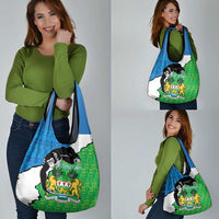 Personalised Sierra Leone Grocery Bag Chimpanzee With Coat Of Arms