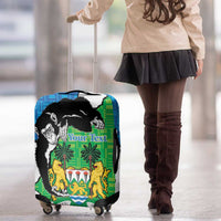 Personalised Sierra Leone Luggage Cover Chimpanzee With Coat Of Arms - Wonder Print Shop
