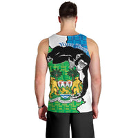 Personalised Sierra Leone Men Tank Top Chimpanzee With Coat Of Arms - Wonder Print Shop