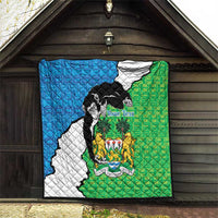 Personalised Sierra Leone Quilt Chimpanzee With Coat Of Arms - Wonder Print Shop