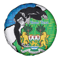 Personalised Sierra Leone Spare Tire Cover Chimpanzee With Coat Of Arms - Wonder Print Shop