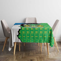 Personalised Sierra Leone Tablecloth Chimpanzee With Coat Of Arms - Wonder Print Shop