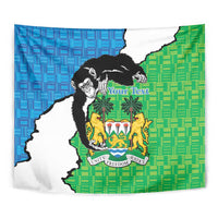 Personalised Sierra Leone Tapestry Chimpanzee With Coat Of Arms - Wonder Print Shop