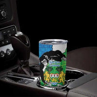 Personalised Sierra Leone Tumbler Cup Chimpanzee With Coat Of Arms - Wonder Print Shop