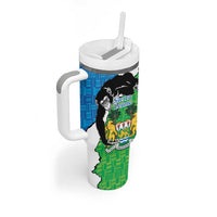 Personalised Sierra Leone Tumbler With Handle Chimpanzee With Coat Of Arms - Wonder Print Shop