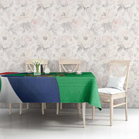 Personalised Namibia Independence Day Tablecloth Coat Of Arms With African Pattern