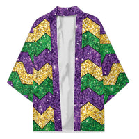 Mardi Gras Zigzag Sparkle Style Kimono