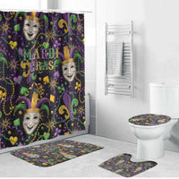 Mardi Gras Carnival Night Bathroom Set Jester Mask Fantasy