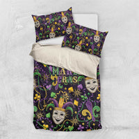 Mardi Gras Carnival Night Bedding Set Jester Mask Fantasy