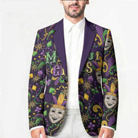 Mardi Gras Carnival Night Blazer Jester Mask Fantasy