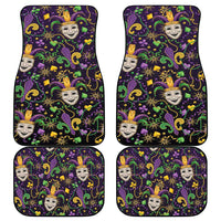 Mardi Gras Carnival Night Car Mats Jester Mask Fantasy
