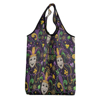 Mardi Gras Carnival Night Grocery Bag Jester Mask Fantasy