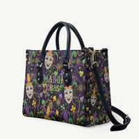 Mardi Gras Carnival Night Leather Bag Jester Mask Fantasy