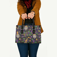 Mardi Gras Carnival Night Leather Bag Jester Mask Fantasy