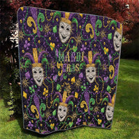 Mardi Gras Carnival Night Quilt Jester Mask Fantasy