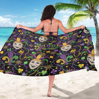 Mardi Gras Carnival Night Sarong Jester Mask Fantasy