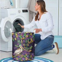 Mardi Gras Pelican Laundry Basket Let the Good Times Roll