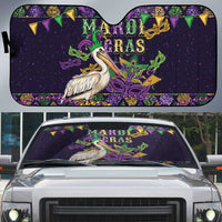 Mardi Gras Pelican Auto Sun Shade Let the Good Times Roll
