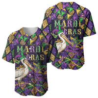 Mardi Gras Pelican Baseball Jersey Let the Good Times Roll