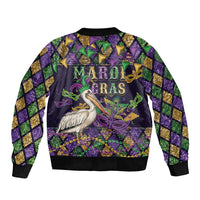 Mardi Gras Pelican Bomber Jacket Let the Good Times Roll