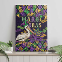 Mardi Gras Pelican Canvas Wall Art Let the Good Times Roll