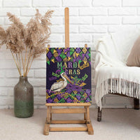 Mardi Gras Pelican Canvas Wall Art Let the Good Times Roll