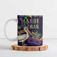 Mardi Gras Pelican Ceramic Mug Let the Good Times Roll