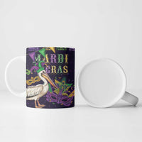 Mardi Gras Pelican Ceramic Mug Let the Good Times Roll