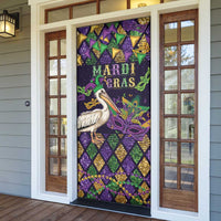 Mardi Gras Pelican Door Cover Let the Good Times Roll