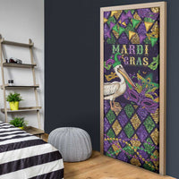 Mardi Gras Pelican Door Cover Let the Good Times Roll