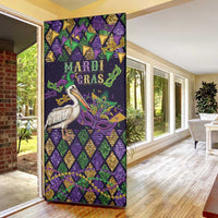 Mardi Gras Pelican Door Cover Let the Good Times Roll