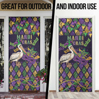 Mardi Gras Pelican Door Cover Let the Good Times Roll