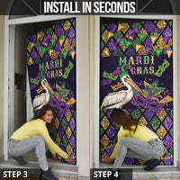 Mardi Gras Pelican Door Cover Let the Good Times Roll