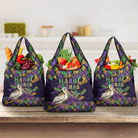 Mardi Gras Pelican Grocery Bag Let the Good Times Roll