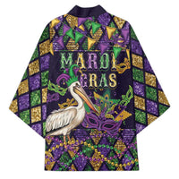 Mardi Gras Pelican Kimono Let the Good Times Roll