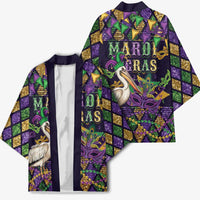 Mardi Gras Pelican Kimono Let the Good Times Roll
