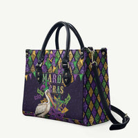 Mardi Gras Pelican Leather Bag Let the Good Times Roll