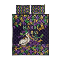 Mardi Gras Pelican Quilt Bed Set Let the Good Times Roll