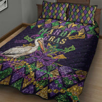 Mardi Gras Pelican Quilt Bed Set Let the Good Times Roll