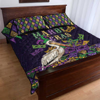 Mardi Gras Pelican Quilt Bed Set Let the Good Times Roll