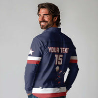 Custom USA Ice Hockey Long Sleeve Polo Shirt Go Champions