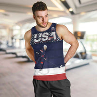 Custom USA Ice Hockey Men Tank Top Go Champions