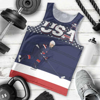 Custom USA Ice Hockey Men Tank Top Go Champions