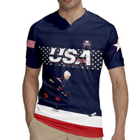 Custom USA Ice Hockey Rugby Jersey Go Champions
